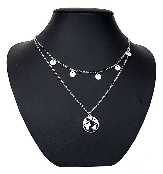 Ella Jonte Edelstahlkette, Layer Halskette silber günstig online kaufen