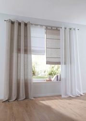 Kutti Raffrollo "Metis Leinen" mit Schlaufen freihängend einfarbig, blickdi günstig online kaufen