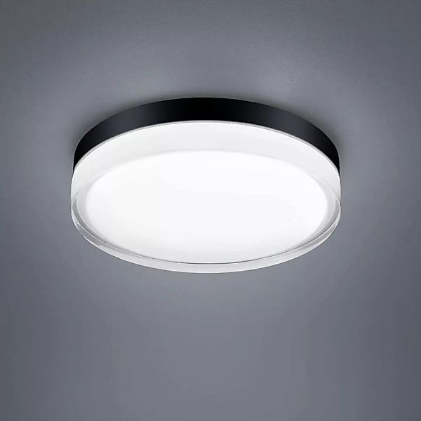 LED Deckenleuchte Tana in Schwarz-matt 18W 870lm IP44 günstig online kaufen