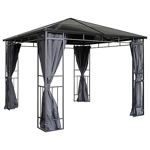 Grasekamp Hardtop-Pavillon Limone schwarz Stahl B/H/L: ca. 300x280x300 cm günstig online kaufen