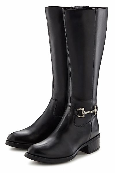 LASCANA Stiefel "Stiefelette" aus Leder mit Langschaft günstig online kaufen