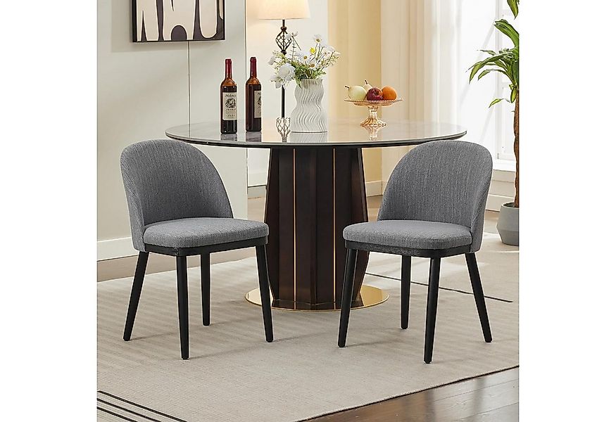 GarveeMore Esszimmerstuhl 2er-Set,moderne Küchenstühle aus Stoff mit Gepols günstig online kaufen