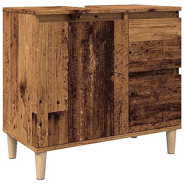 vidaXL Waschbeckenunterschrank Altholz-Optik 65x33x60 cm Holzwerkstoff 8571 günstig online kaufen