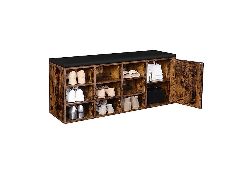 VASAGLE Schuhbank, Schuhregal, rustikale Tür günstig online kaufen