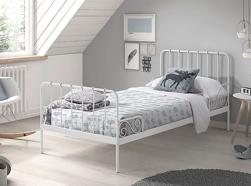 Vipack Jugendbett "Alice, Bettgestell Metall, pulverbeschichtet, in zeitlos günstig online kaufen