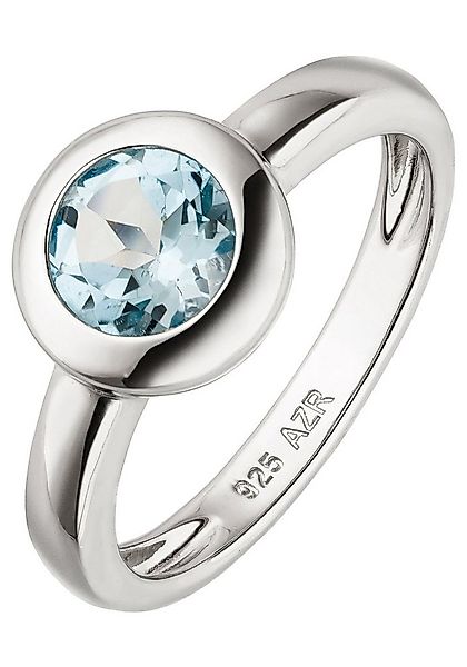 JOBO Fingerring, 925 Silber mit Blautopas rund günstig online kaufen