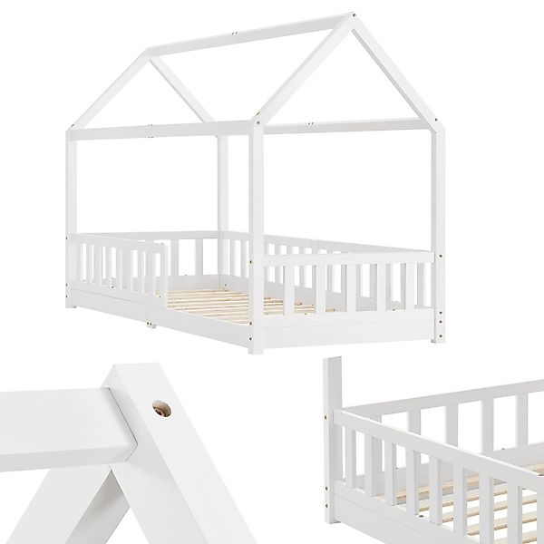 Juskys Kinderbett Marli, 90x200 cm, 3 günstig online kaufen