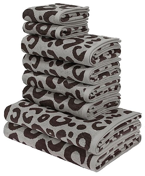my home Handtuch Set »Anna Leopardmuster, 8-tlg Handtuch-Set, 100% Baumwoll günstig online kaufen