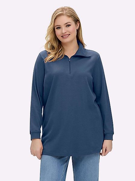 Sieh an! Sweater Long-Sweatshirt Langarm günstig online kaufen