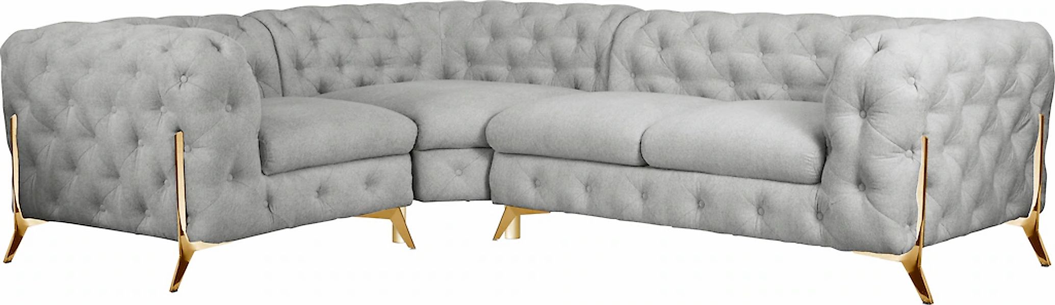 Home affaire Chesterfield-Sofa "Amaury L-Form" moderne Chersterfield-Optik, günstig online kaufen