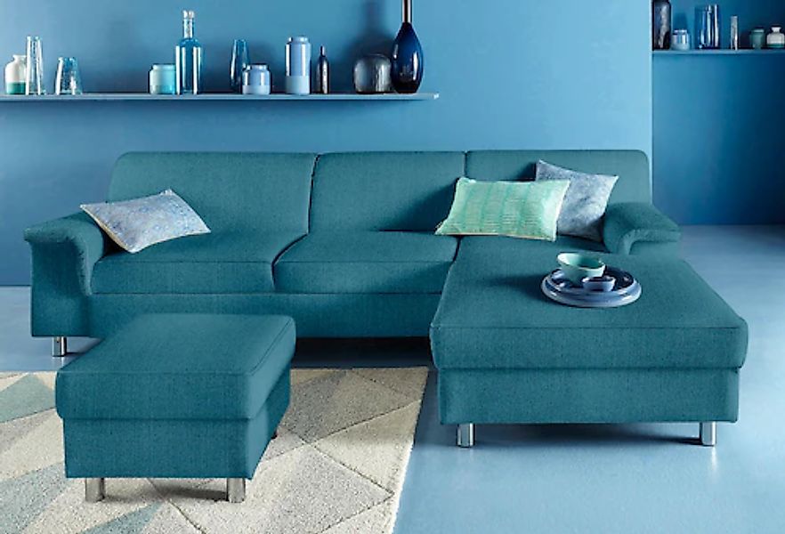 DOMO collection Ecksofa »Jamie, modern und elegant, Fußhöhe 9cm, L-Form,« w günstig online kaufen