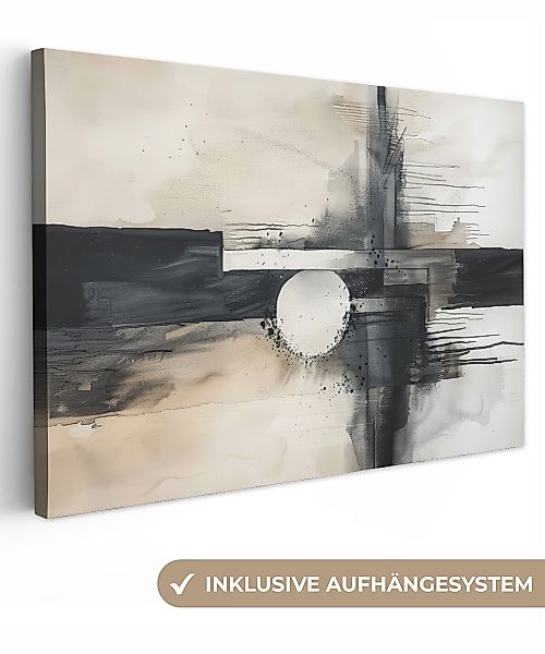 OneMillionCanvasses® Leinwandbild Abstrakt - Schwarz und günstig online kaufen