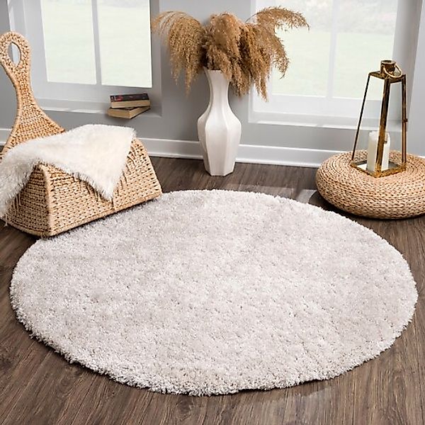 Sanat Hochflor-Teppich »Porto«, rund, 45 mm Höhe, Wohnzimmer, Langflor, Sha günstig online kaufen