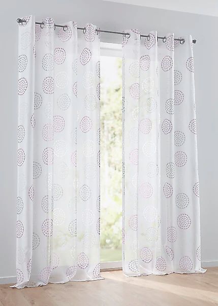 Kutti Vorhang »Bella«, (1 St.), Gardine, halbtransparent, Ausbrenner, bedru günstig online kaufen