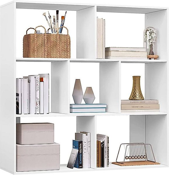 EUGAD Bücherregal, 1-tlg., Würfelregal mit 7 Fächern, Raumteiler 100x100x30 günstig online kaufen