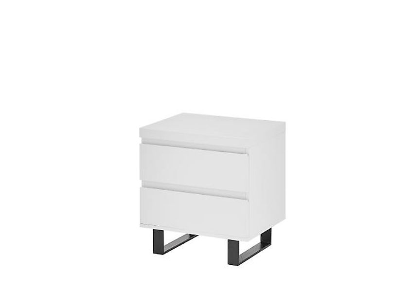 Nachttisch inkl. 2 Schubladen AUSTIN von MCA Furniture Weiß günstig online kaufen