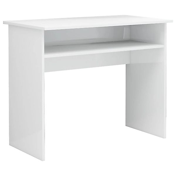 vidaXL Schreibtisch Hochglanz-Weiß 90x50x74 cm Holzwerkstoff 801176 günstig online kaufen