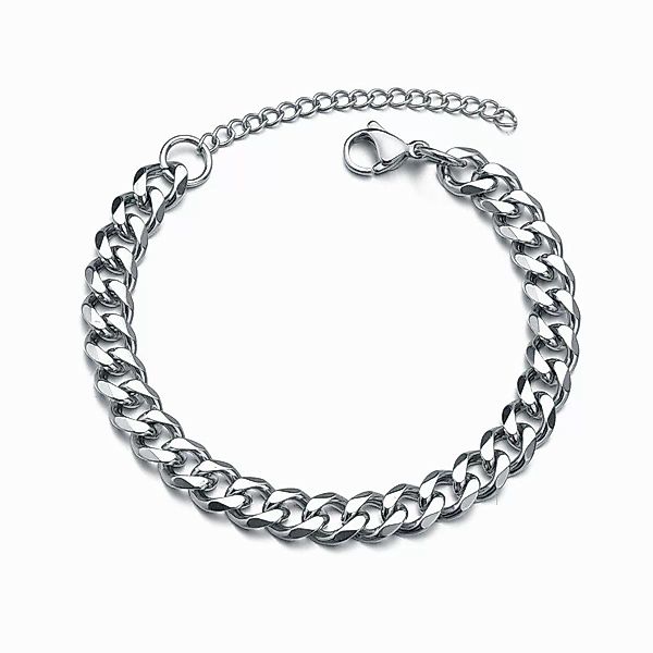 KARMA Edelstahlarmband Herren Silber 19 cm günstig online kaufen