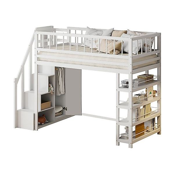 HAUSS SPOLE Hochbett 90x200 mit Kleiderschrank, günstig online kaufen