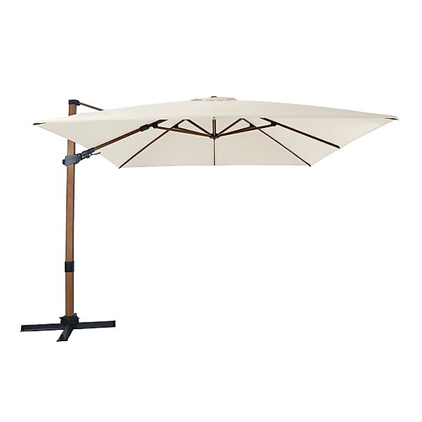 AXI Ampelschirm 300 cmx 300 cm Beige mit Handöffner günstig online kaufen