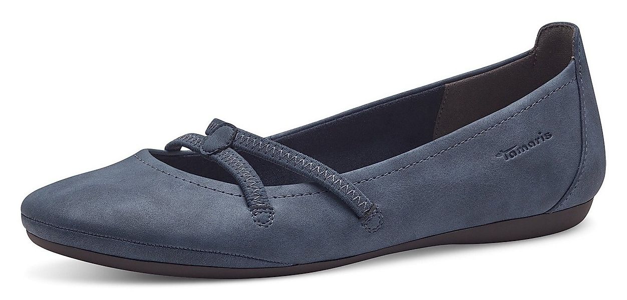 Tamaris Caterina Ballerina Flats, Festtagsmode, Slipper mit Gummizugriemche günstig online kaufen