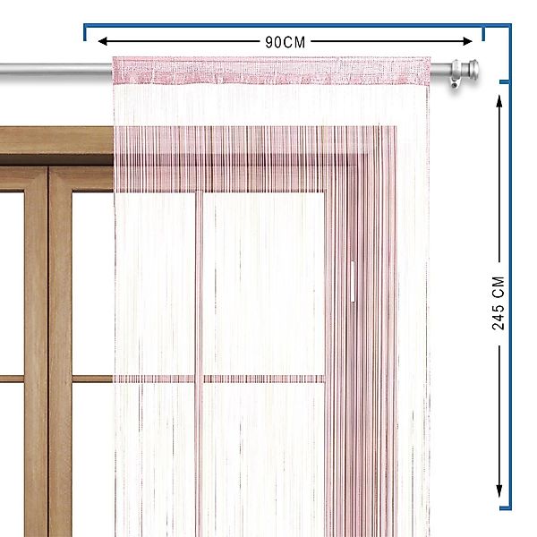 wometo Fadenvorhang One (1 St), Stangendurchzug, günstig online kaufen