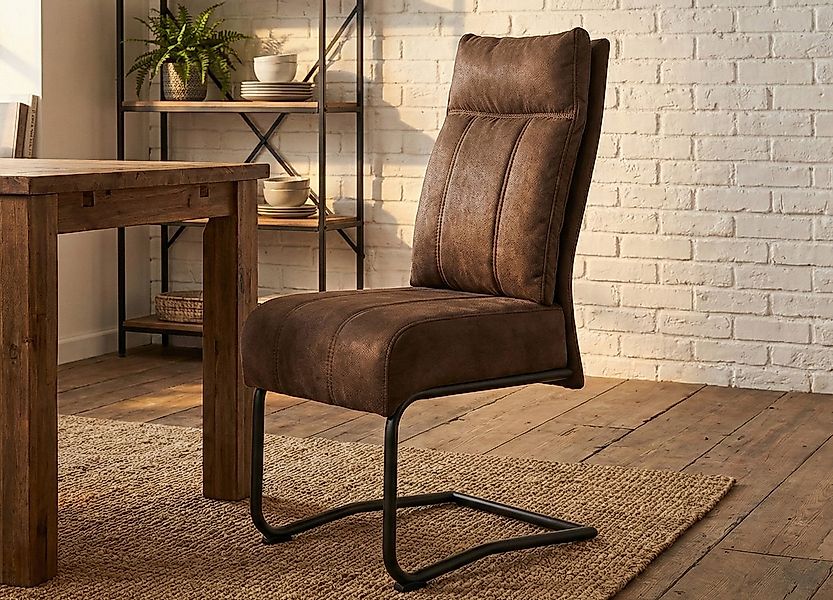 Massivart® Freischwinger mit Taschenfederkern, Microfaser Antiklook, Esszim günstig online kaufen