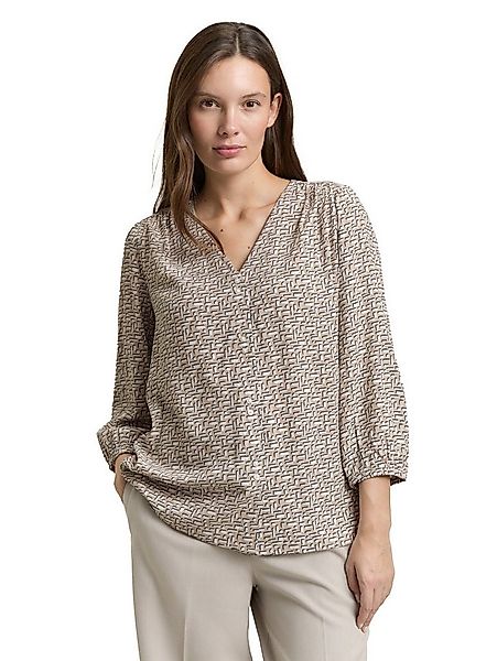 TOM TAILOR Klassische Bluse mit All-Over Print günstig online kaufen