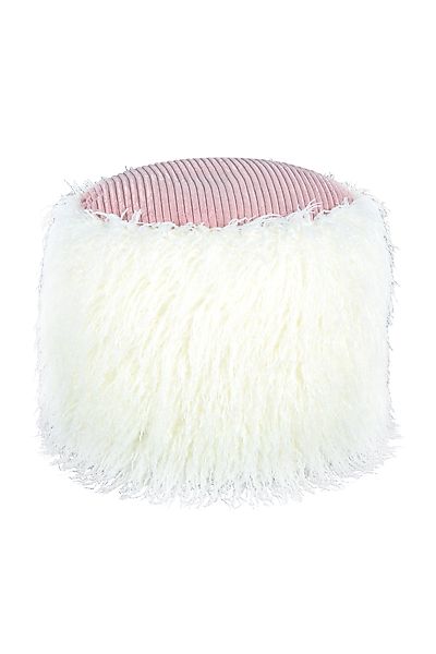 Kayoom Pouf "Fellpouf Bobtail 125, Fellhocker in zweifarbigem Design" 1 Stk günstig online kaufen