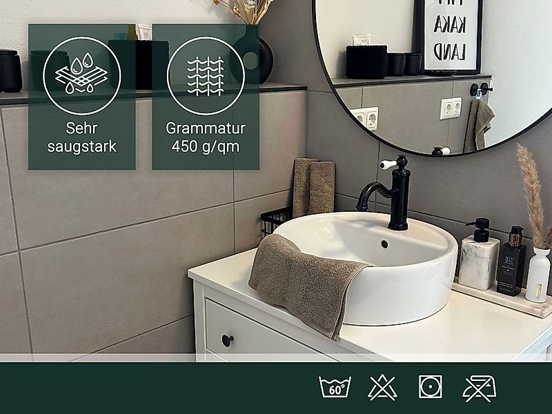 ZOLLNER Gästehandtücher, Walkfrottier (10-St), 30 x 50 cm, 100% Baumwolle, günstig online kaufen