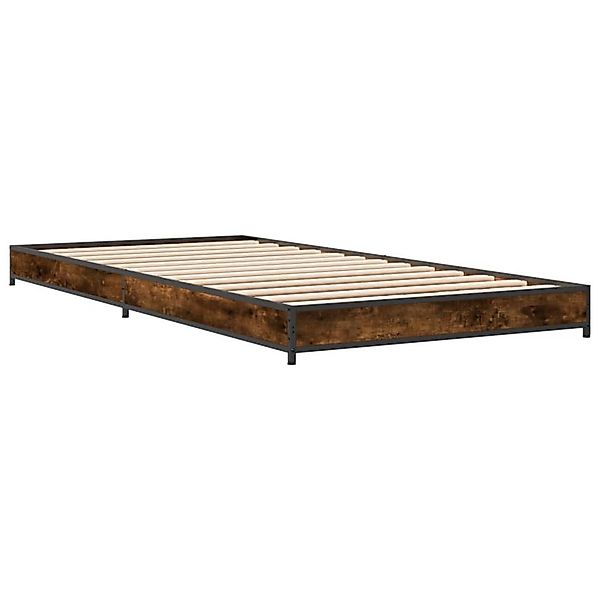 vidaXL Bett Bettgestell Räuchereiche 75x190 cm günstig online kaufen