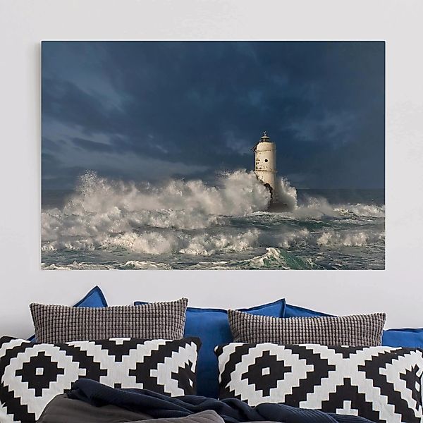 Leinwandbild Leuchtturm - Querformat Leuchtturm auf Sardinien günstig online kaufen