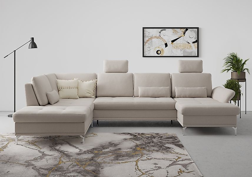 INOSIGN Wohnlandschaft "Palm Beach U-Form" Federkern, mit Sitztiefenverstel günstig online kaufen