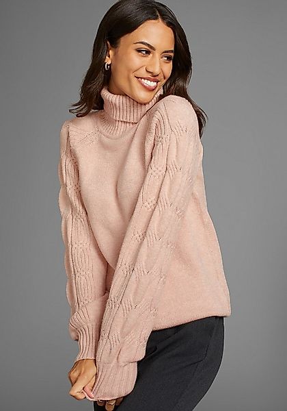 Laura Scott Ajourpullover, mit Rollkragen günstig online kaufen