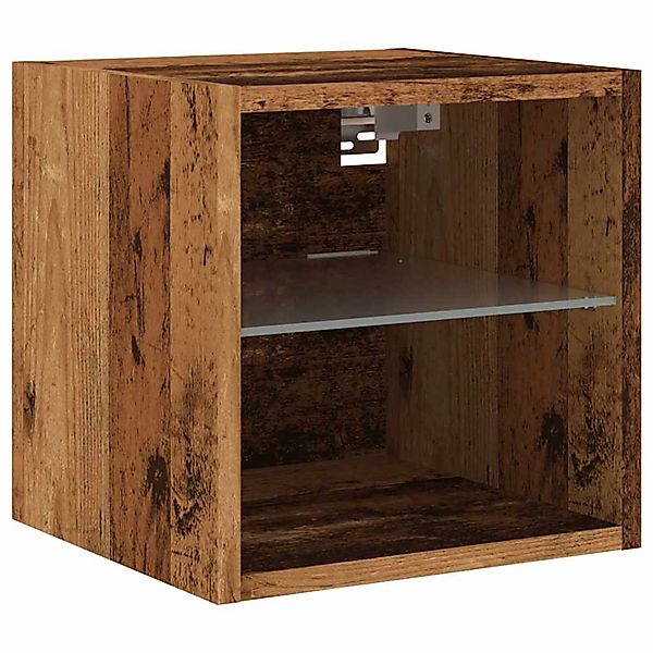 vidaXL TV-Wandschrank mit LED-Leuchten Altholz-Optik 30x28,5x30 cm 857672 günstig online kaufen