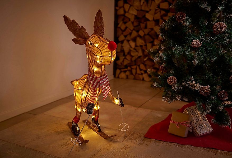 Northpoint Weihnachtsfigur LED Weihnachtsdeko 70cm hoch mit 45 integrierten günstig online kaufen
