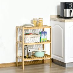 HOMCOM Standregal Küchenregal mit 3 Ebenen, günstig online kaufen