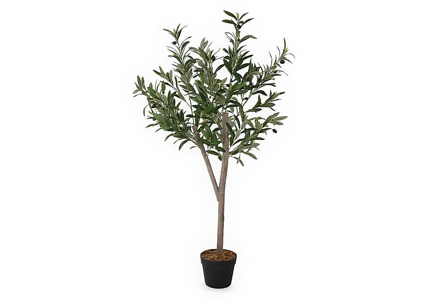 Kunstpflanze Olivenbaum im schwarzen Topf mit Oliven Olivenbaum, Spetebo, H günstig online kaufen
