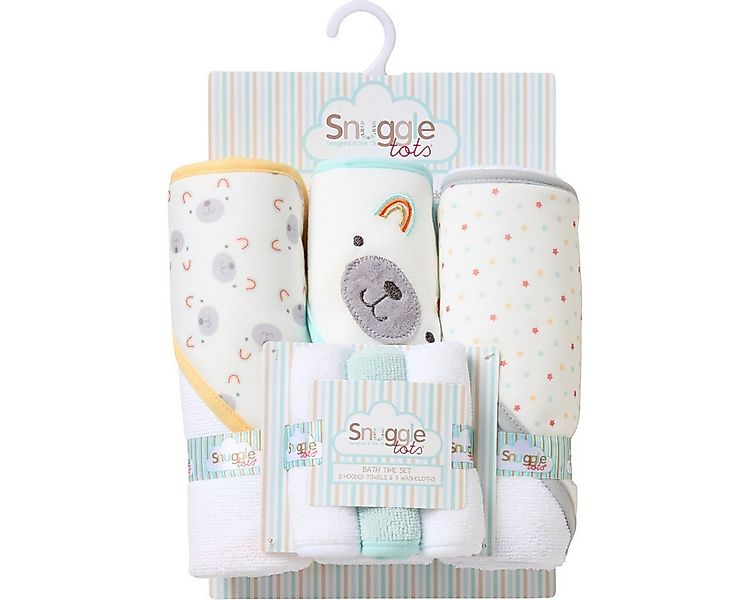 Snuggle Tots Kapuzenhandtuch Bär Unisex Kinder, Frottee (6-St) günstig online kaufen
