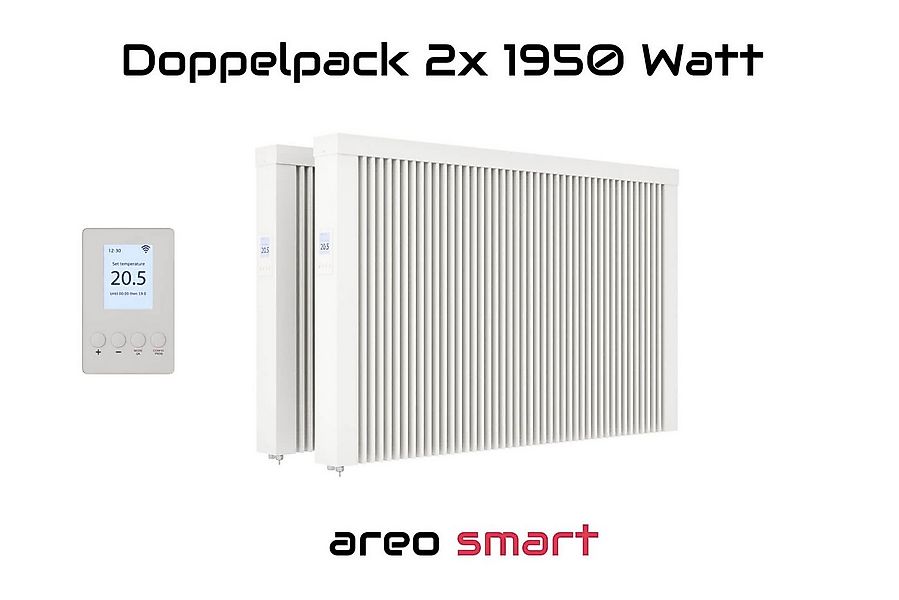 eVARMO Elektro-Heizkörper Paketset Flächenspeicherheizung areo smart 1950, günstig online kaufen