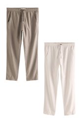 Next Stoffhose 2er-Pack Hose mit Elastikbund günstig online kaufen