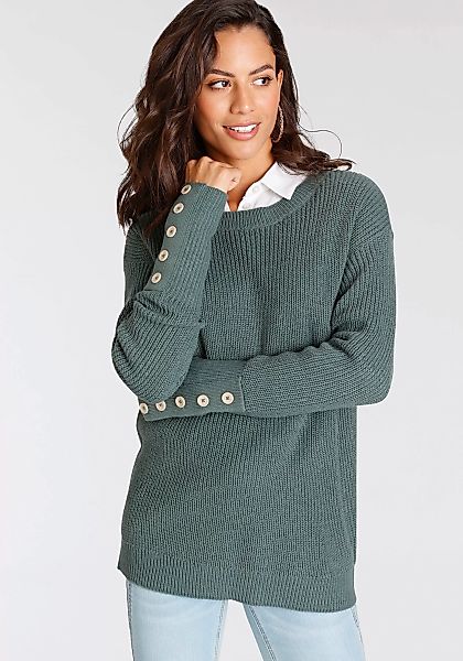 Laura Scott Strickpullover mit Zierknöpfen günstig online kaufen