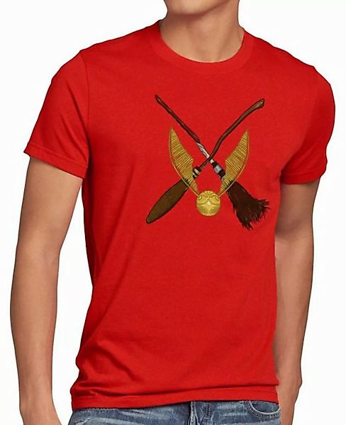 style3 T-Shirt Goldener Schnatz turnier sport besen harry quidditch potter günstig online kaufen