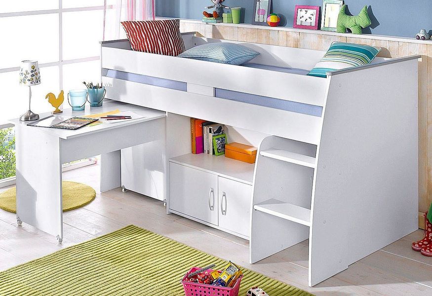 Parisot Hochbett Reverse mit ausziehbaren Schreibtisch, günstig online kaufen