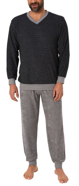 Normann Pyjama Herren Frottee Pyjama langarm günstig online kaufen
