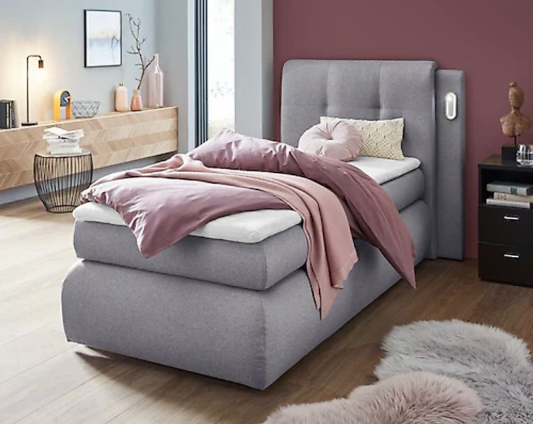 COLLECTION AB Boxspringbett »Borna«, inklusive Bettkasten, LED-Beleuchtung günstig online kaufen