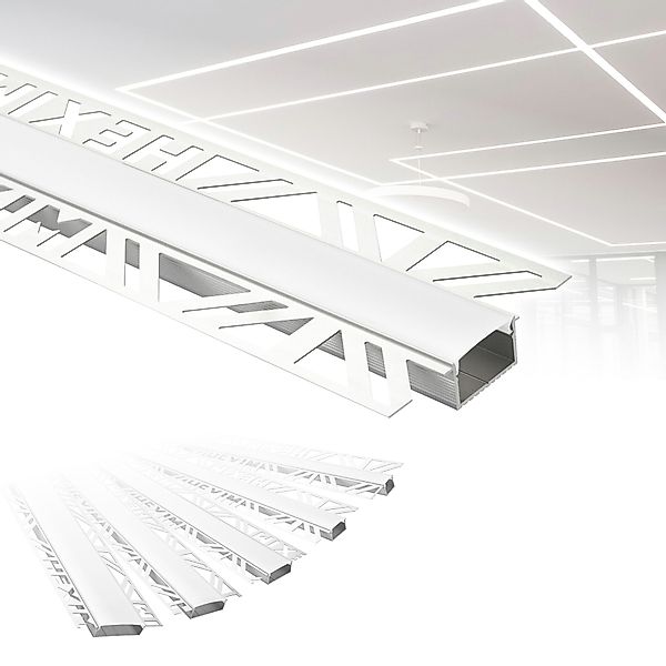 Hexim LED-Stripe-Profil 2m Trockenbauprofil Alu LED günstig online kaufen