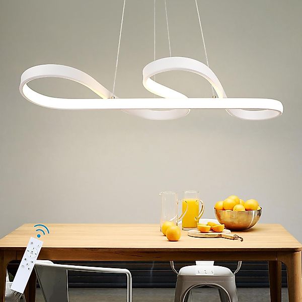 Nettlife LED Pendelleuchte Wohnzimmer Schwarz Dimmbar günstig online kaufen