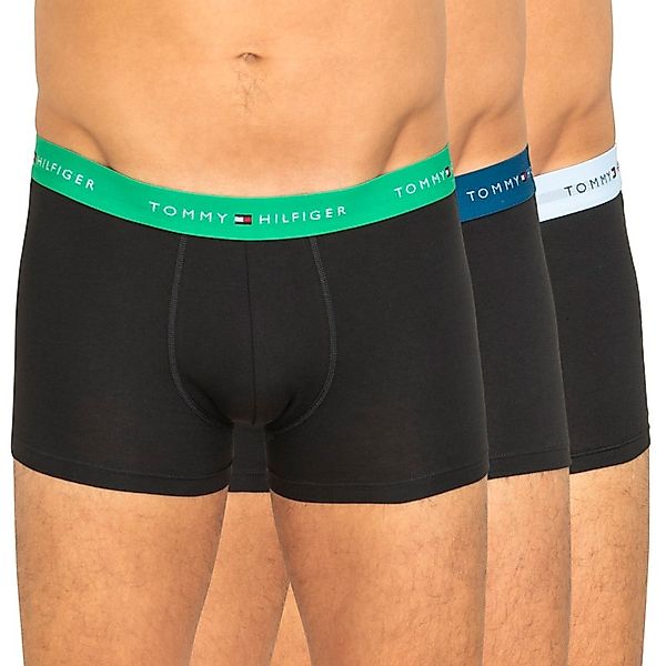 Tommy Hilfiger 3-er Set Trunks Schwarz mit verschiedenfarbigem Webbund günstig online kaufen