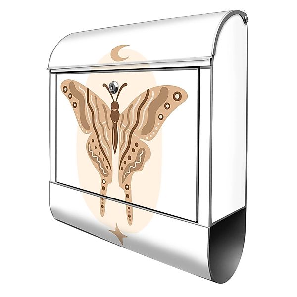 Banjado Design Briefkasten Silber Pulverbeschichtet 39x47x14cm 2 Schlüssel günstig online kaufen